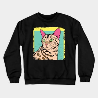 Ocicat Pop Art - Cat Lover Gift Crewneck Sweatshirt